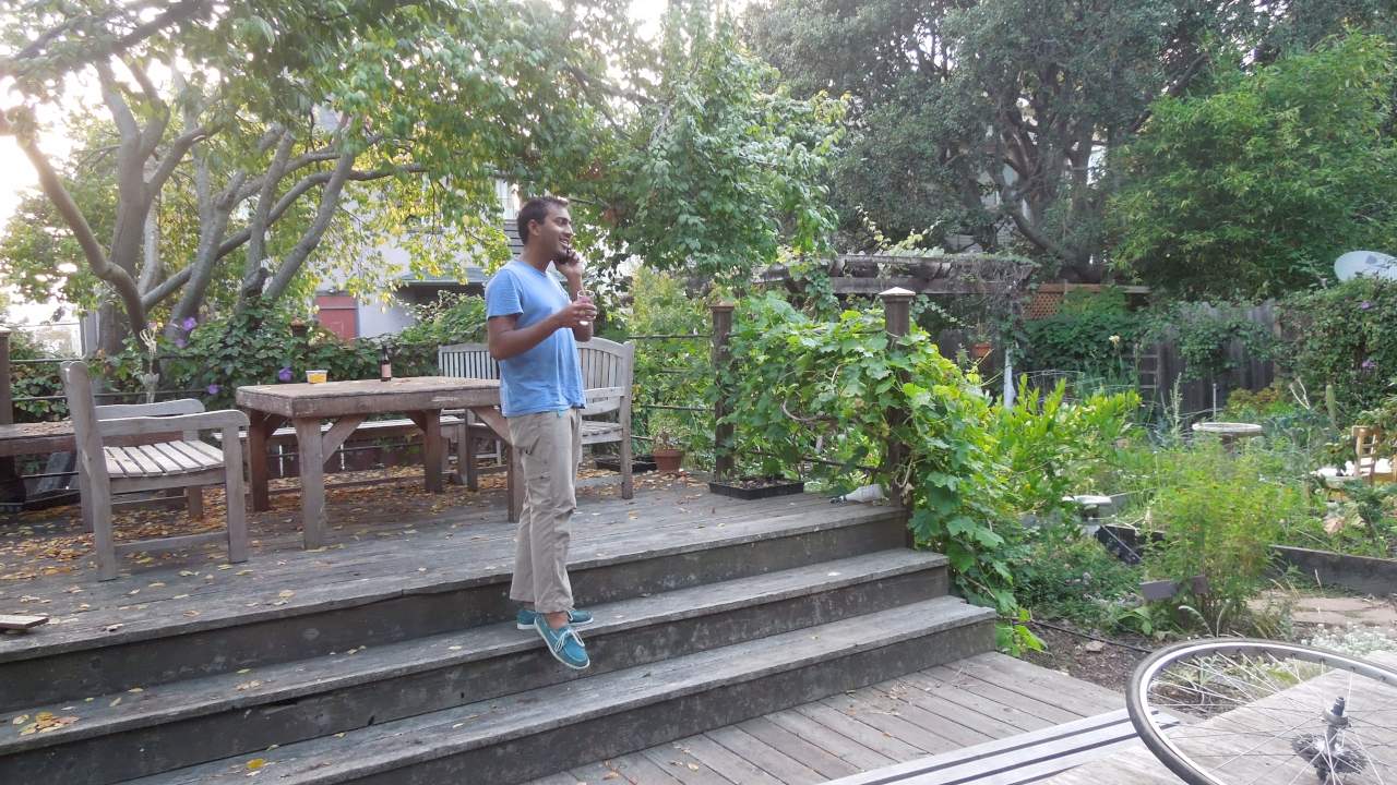 Co-Oper Talking on the Phone at Hillegass Parker